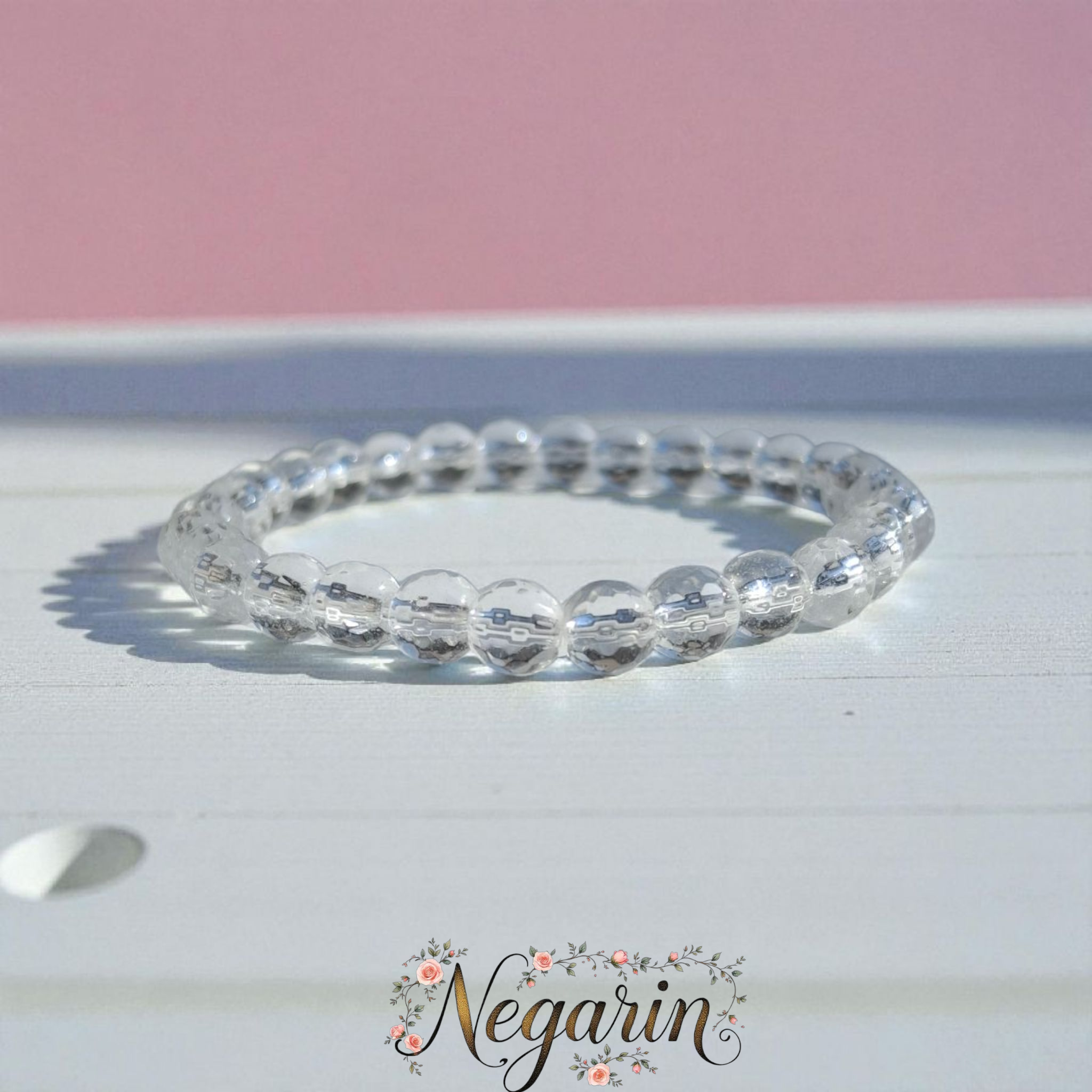 دستبند سنگ کوارتز شفاف